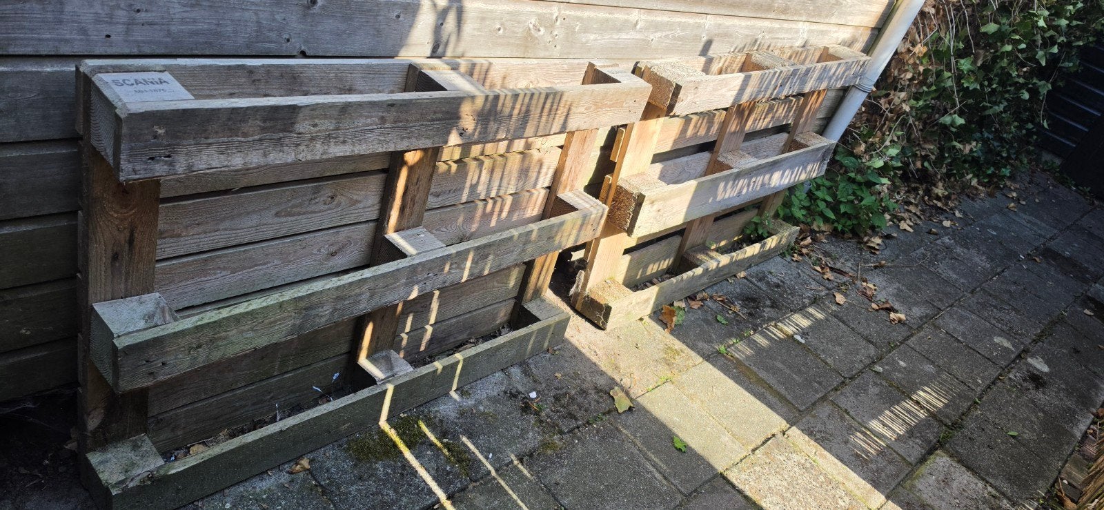 2 pallets 120x80 cm, Huis en Inrichting, Ophalen, Zo goed als nieuw, Bruin, Hout