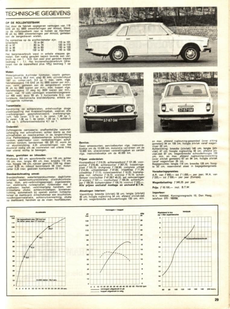 Autovisie test Volvo 144 S Maart 1972, Ophalen of Verzenden, Gelezen, Volvo