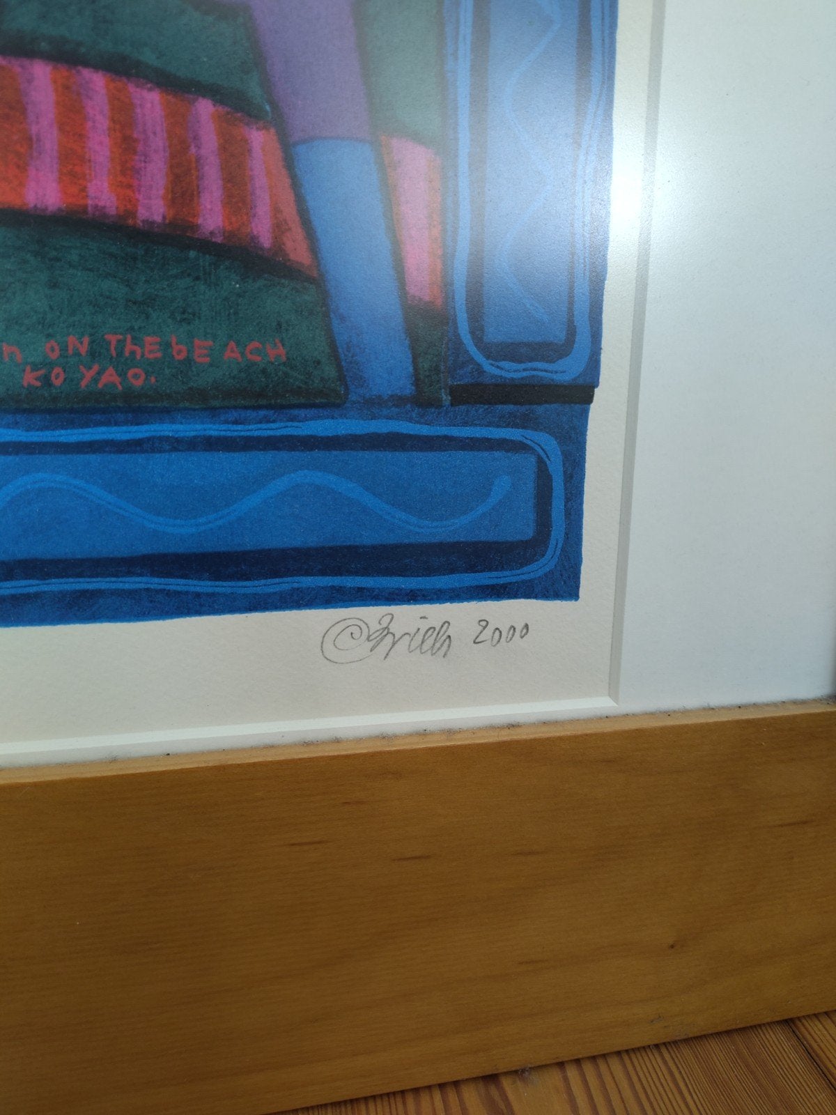 On the beach - litho Clemens Briels (2000, gesigneerd genum), Gelimiteerde oplage, Lithografie, Ophalen, Personages en Fantasiefiguren