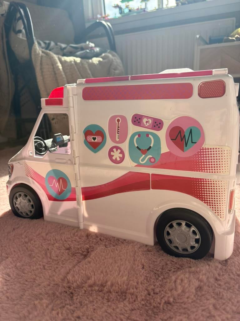 Barbie ambulance, Ophalen, Gebruikt