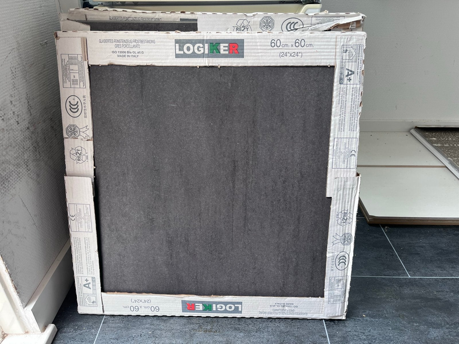 9 stuks 60x60 tegels - Logiker, nieuw in doos, 60 cm of meer, Keramiek, Nieuw, Ophalen of Verzenden