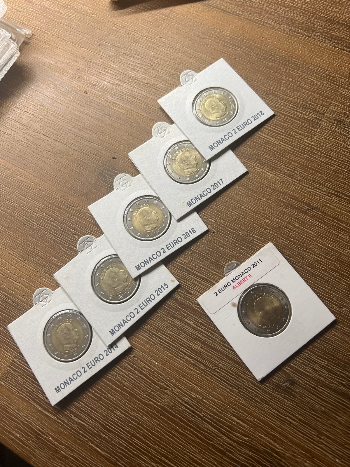 Monaco Albert II 2 Euro munten UNC diverse jaren, Postzegels en Munten, Ophalen of Verzenden, Monaco, 2 euro, Losse munt