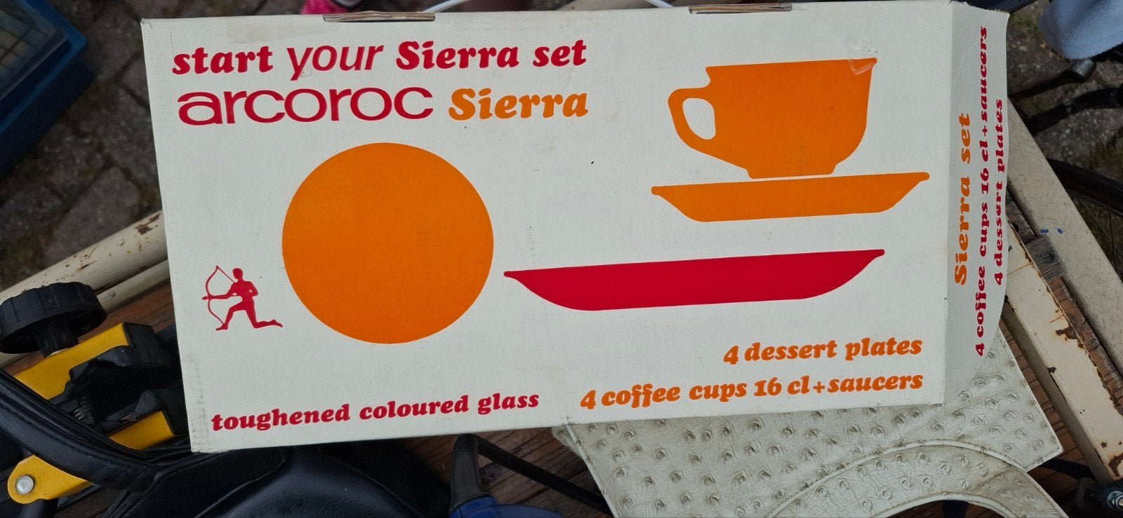 Vintage Arcoroc Sierra Amber - 12-delige set - NIEUW IN DOOS, Diversen, Vlaggen en Wimpels, Ophalen, Nieuw