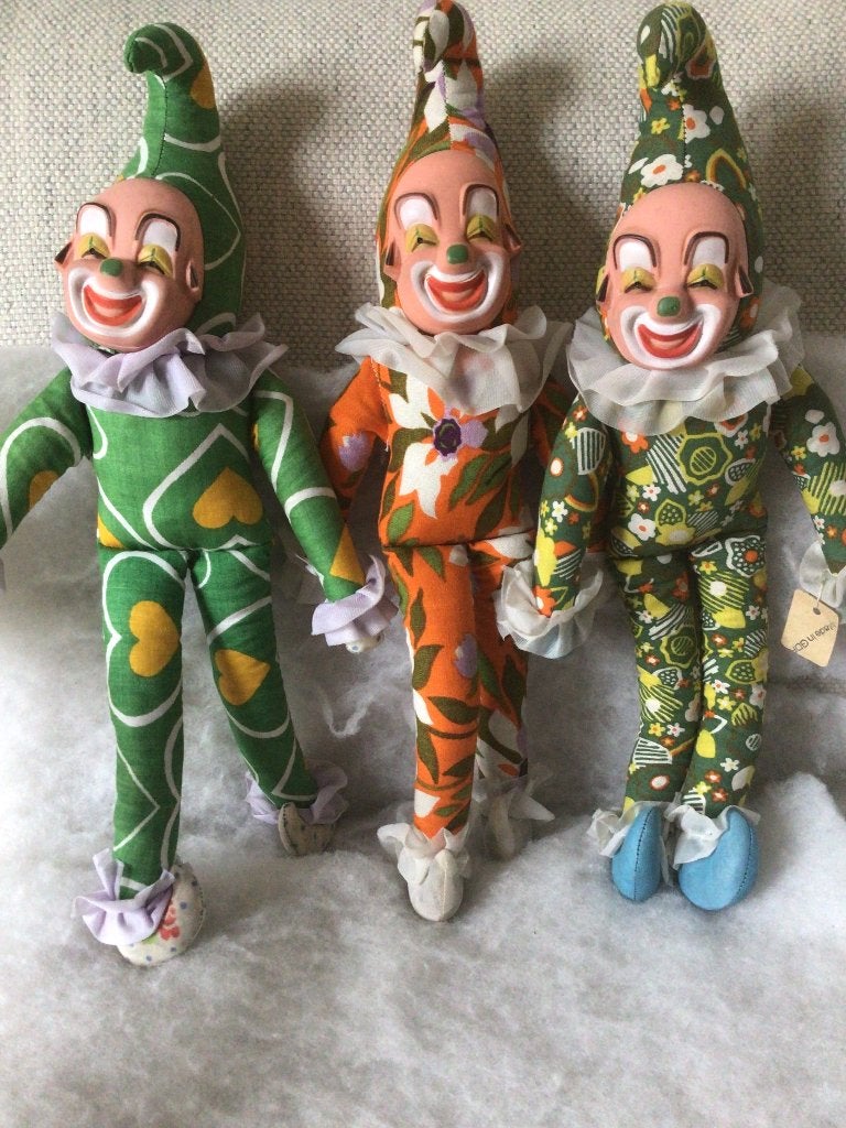 Vintage speelgoed GDR. Lappenpop. Clown, Ophalen of Verzenden