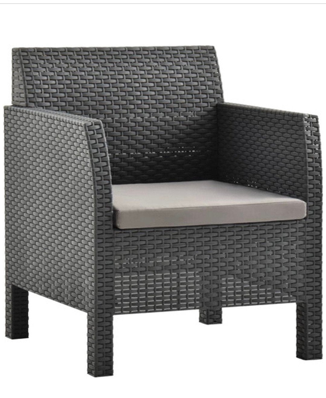 2x Tuinstoel met kussen - Wicker design, Ophalen, Gebruikt, Wicker