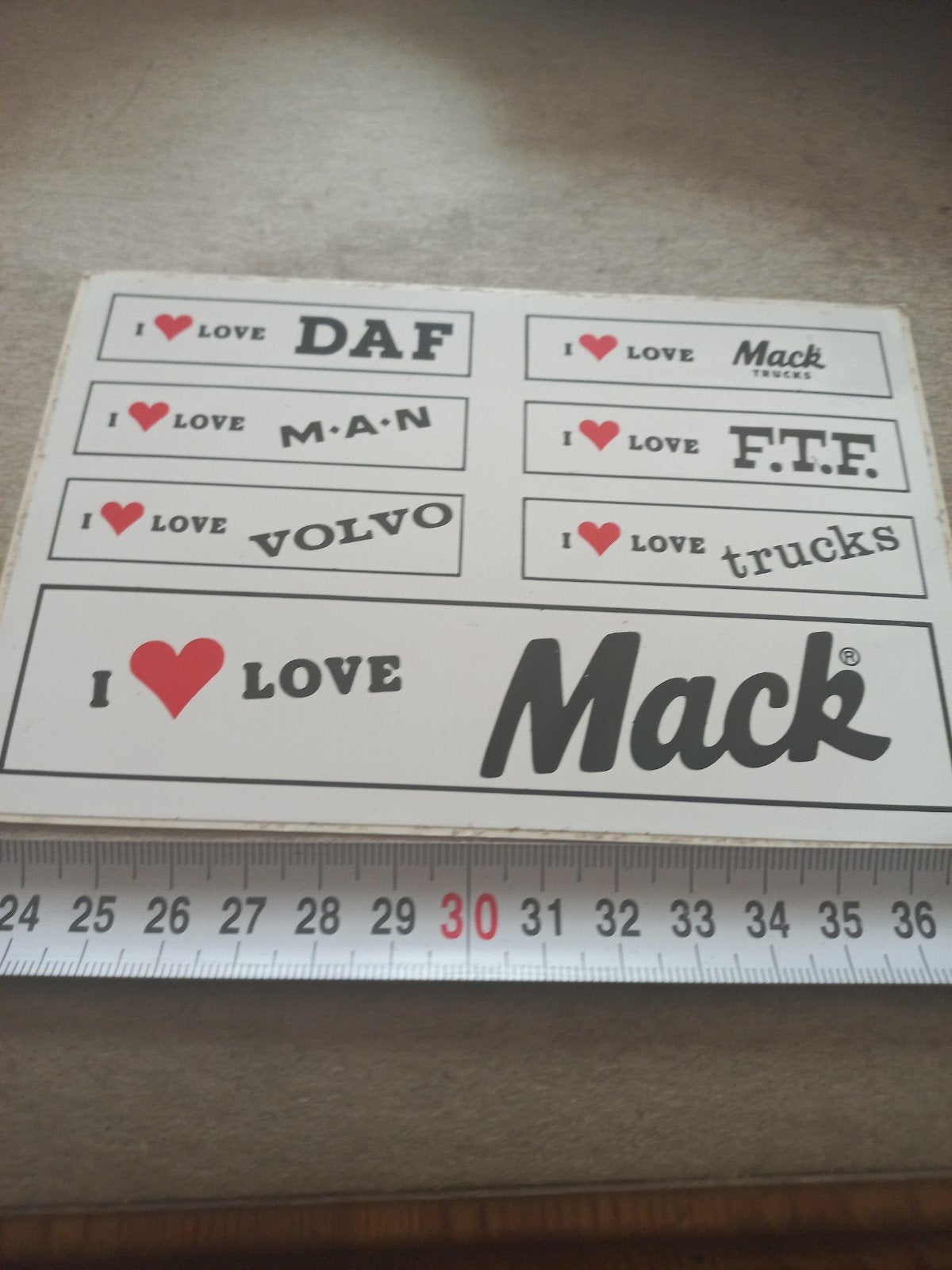 I love daf,ftf,mack,volvo, man, Ophalen of Verzenden, Zo goed als nieuw
