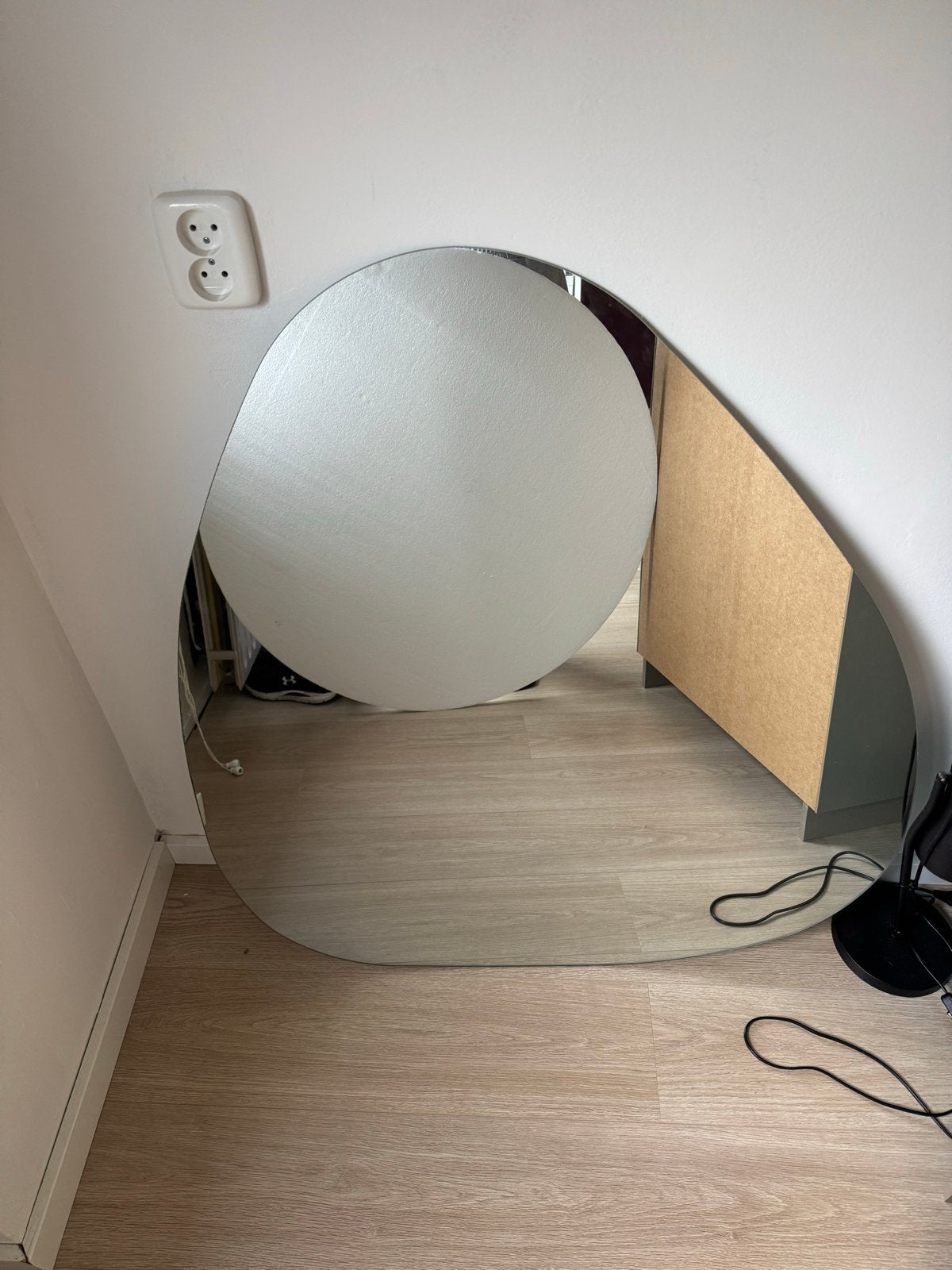 Organische spiegel 100x100cm, Huis en Inrichting, Ophalen, 100 tot 150 cm, Nieuw, 75 tot 100 cm