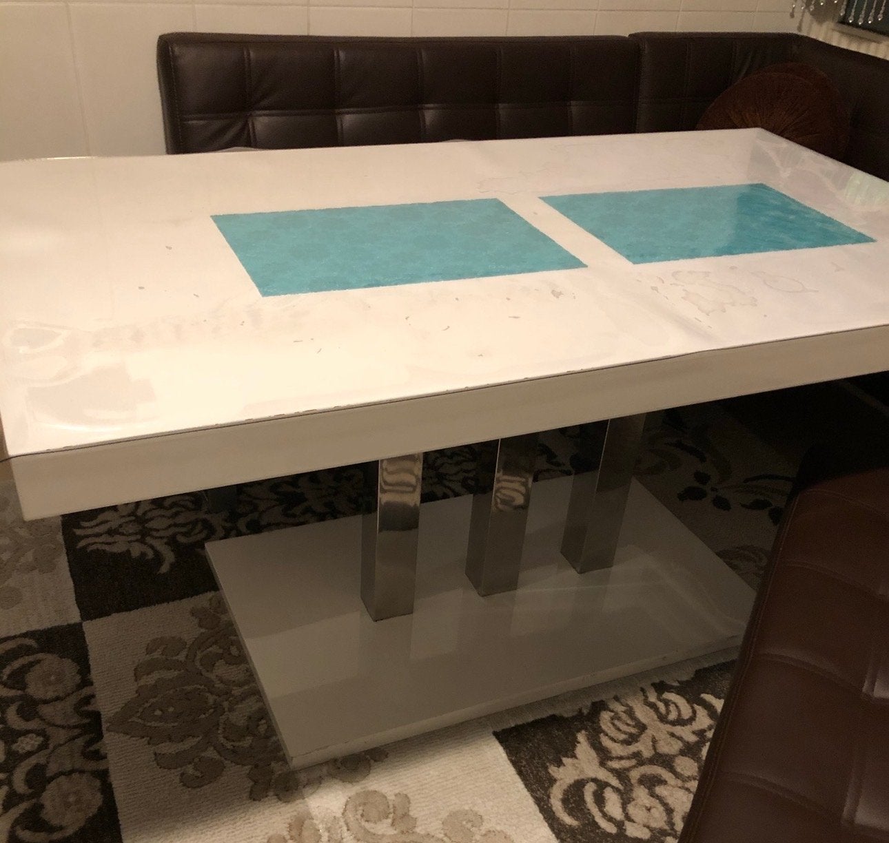 Eettafel 6 personen 90x160 cm, Ophalen, Overige materialen, Gebruikt, 50 tot 100 cm