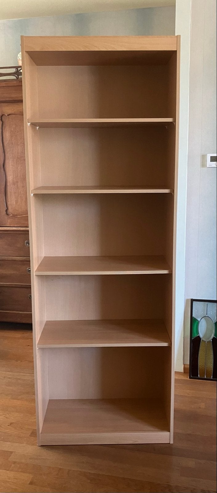Gratis: Houten Boekenkast met 5 Planken, Ophalen, Met plank(en), 50 tot 100 cm, Zo goed als nieuw