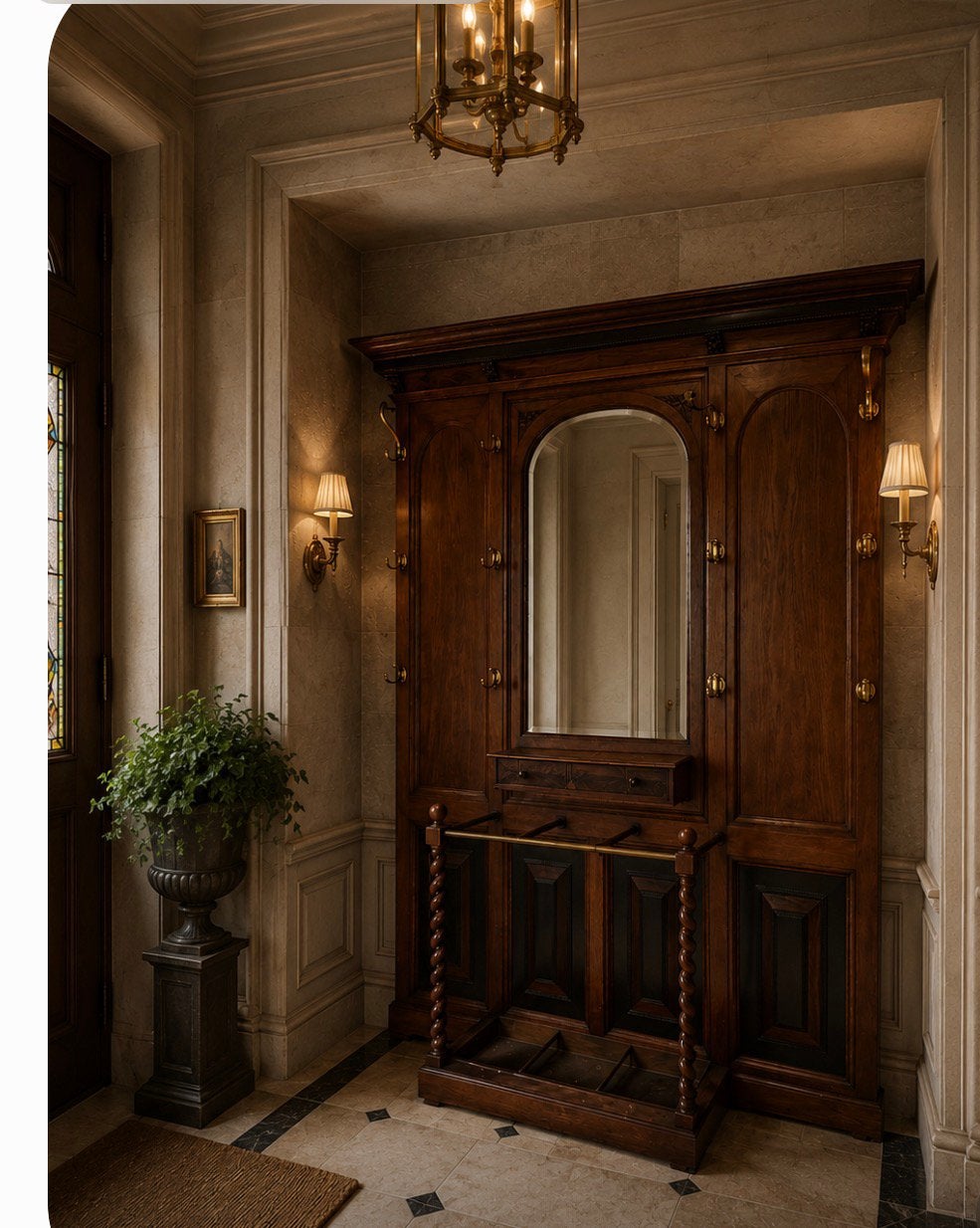 Antieke vestiaire, Ophalen