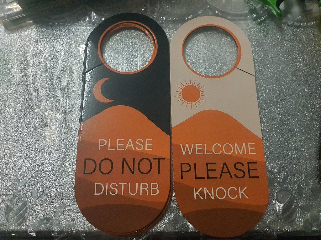 Stijlvolle Deurhanger Do Not Disturb / Welcome Please Knock, Huis en Inrichting, Meerkleurig, Overige materialen, Nieuw, Ophalen of Verzenden