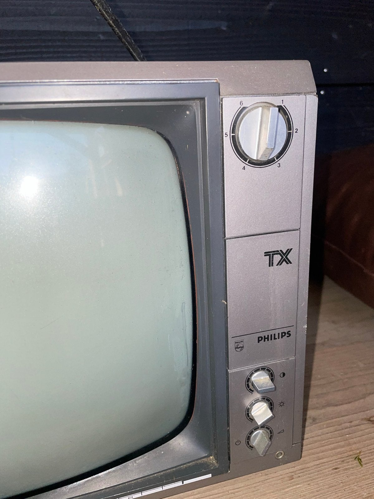 Vintage Philips zwart-wit tv - Retro design, Antiek en Kunst, Ophalen