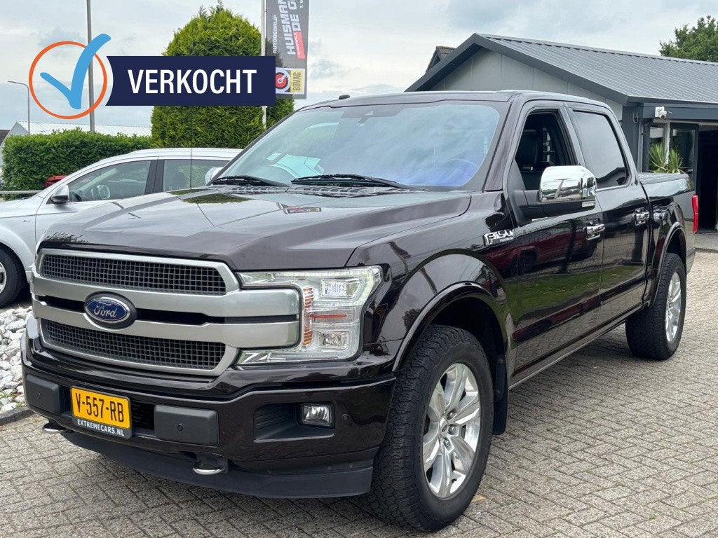 Ford USA F-150 3.5 V6 2018 4X4 Dubbel Cabine Pick-up Platinu, Auto's, Bestelauto's, Gebruikt, Overige kleuren, Bedrijf, Vierwielaandrijving