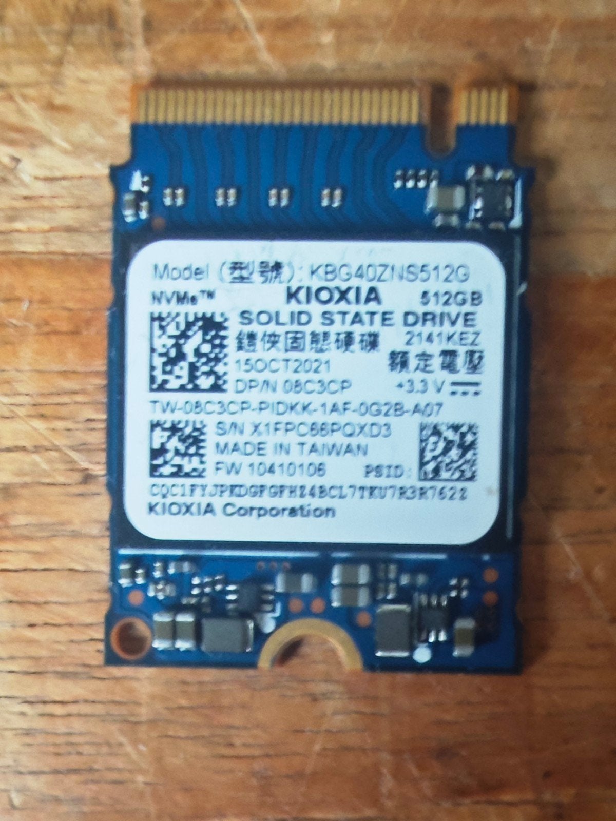 Kioxia 512GB NVMe SSD - Klein Formaat, Computers en Software, Intern, SSD, Ophalen of Verzenden, .