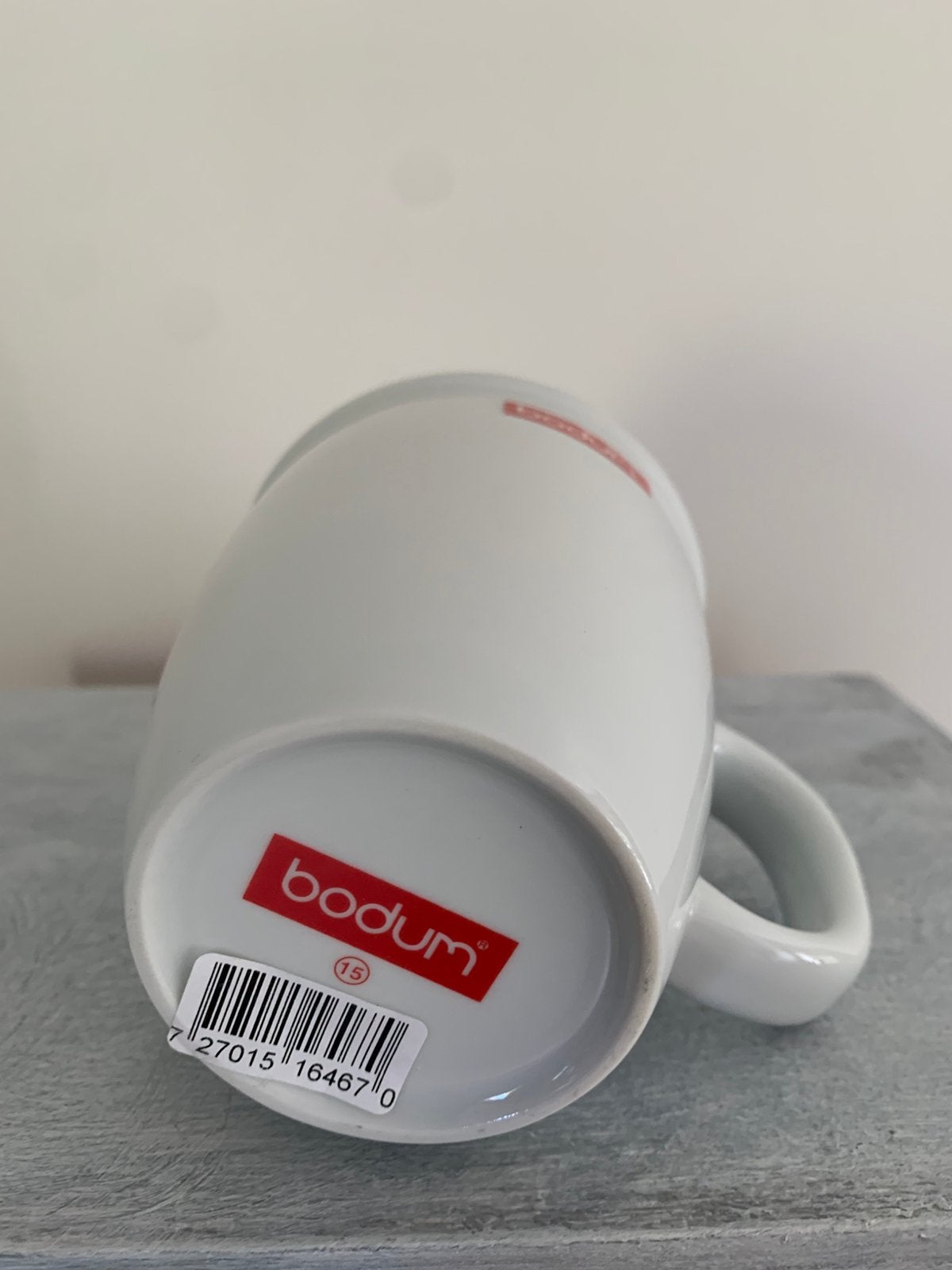 Beker porselein met oor BODUM 0,4 liter nieuw per 6 sts, Ophalen, Nieuw, Porselein, Kop en/of schotel