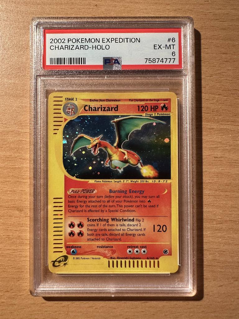 Expedition - Charizard Holo PSA 6, Ophalen of Verzenden, Nieuw, Losse kaart