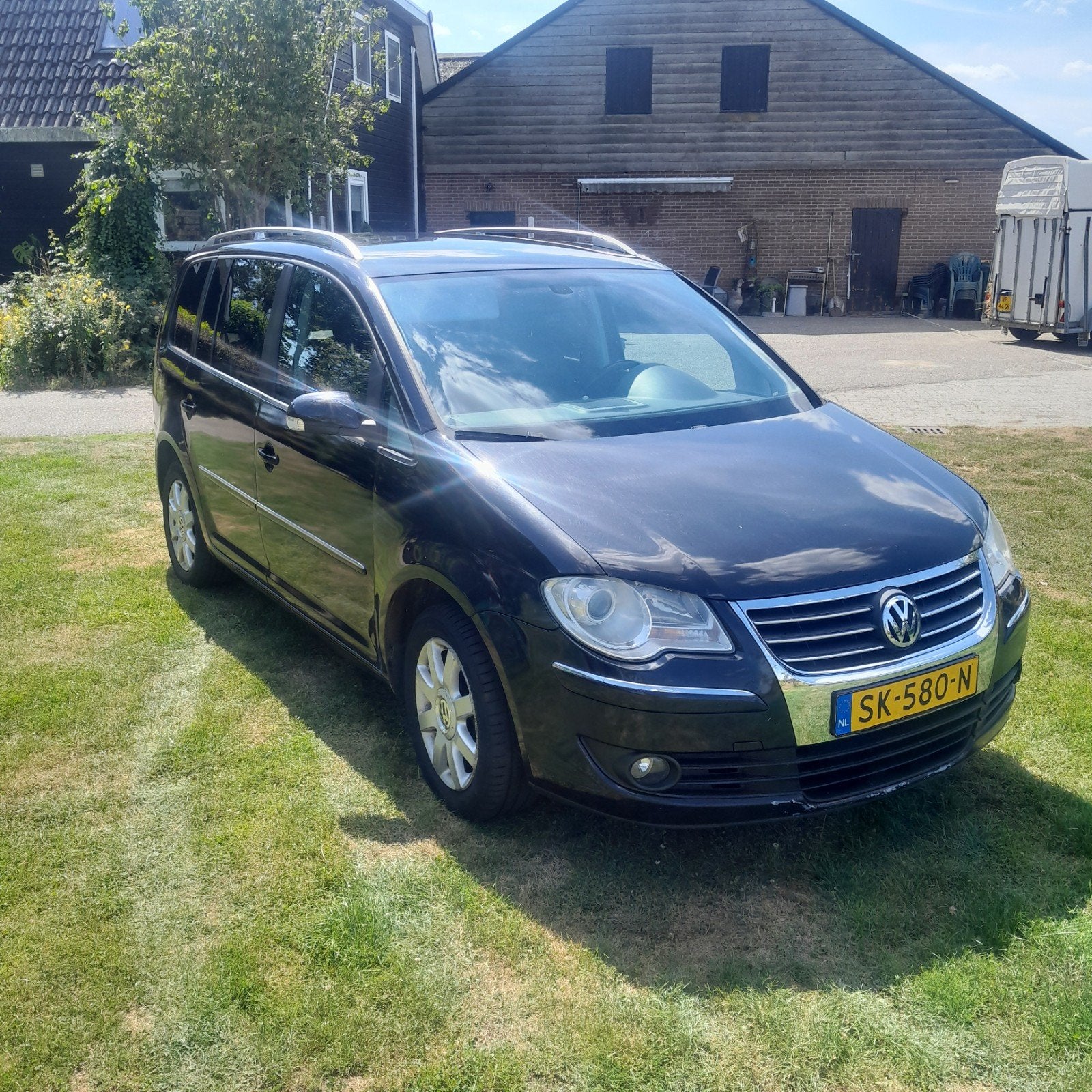 Volkswagen Touran 1.4 TSI 103KW 2007 Zwart, Auto's, Voorwielaandrijving, 4 cilinders, 7 stoelen, Zwart
