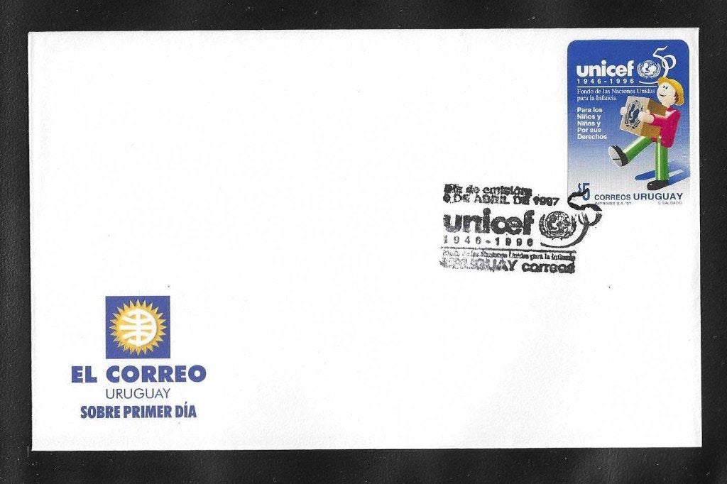 Uruguay Michel FDC 2236  UNICEF, Ophalen of Verzenden, Gestempeld, Zuid-Amerika