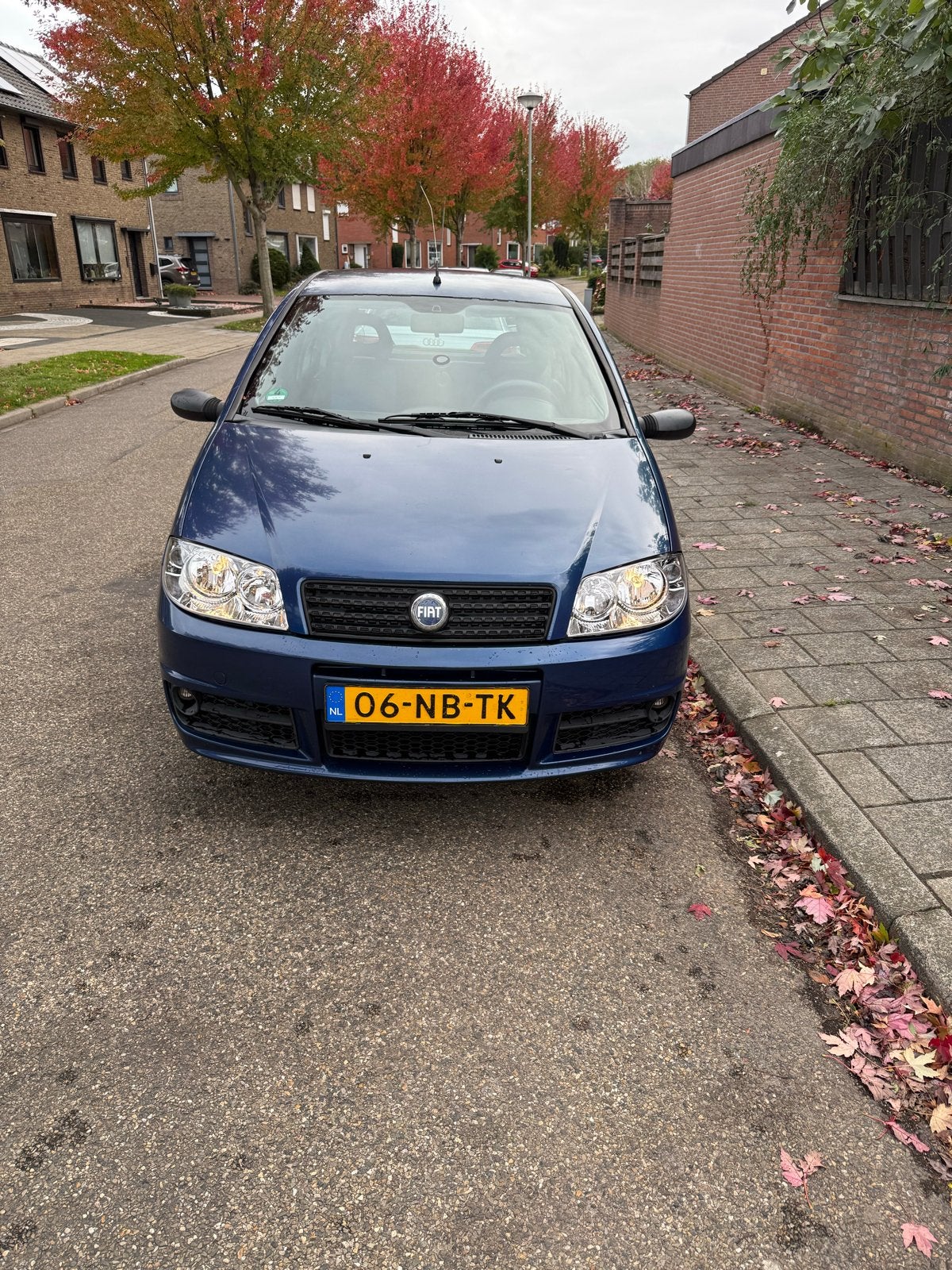 Fiat Punto 1.2 3DR 2003 Blauw, Auto's, Voorwielaandrijving, 4 cilinders, Origineel Nederlands, Handgeschakeld