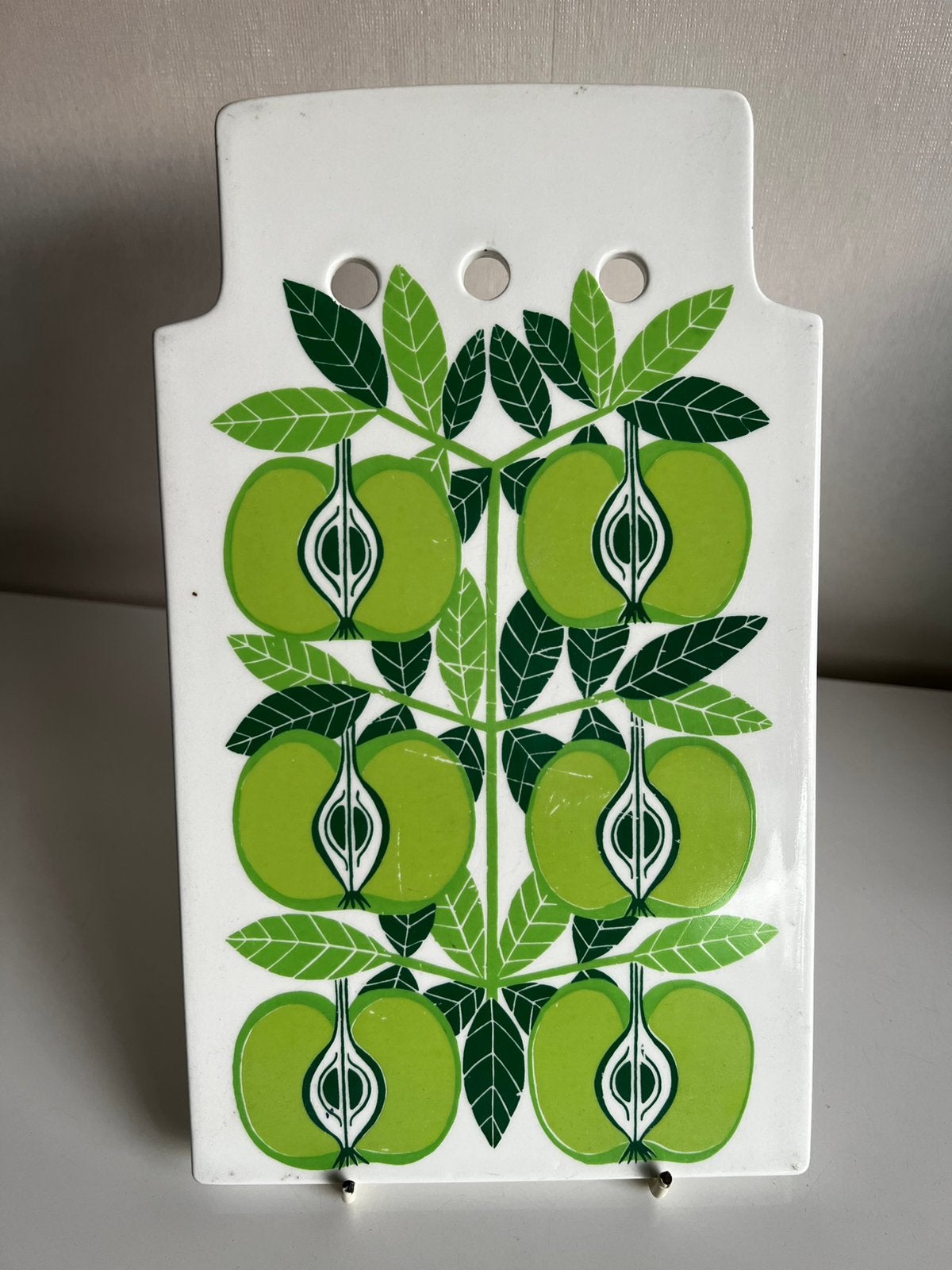Vintage Arabia Pomona Kaasplank Groene Appel Uosikkinen 1966, Ophalen of Verzenden