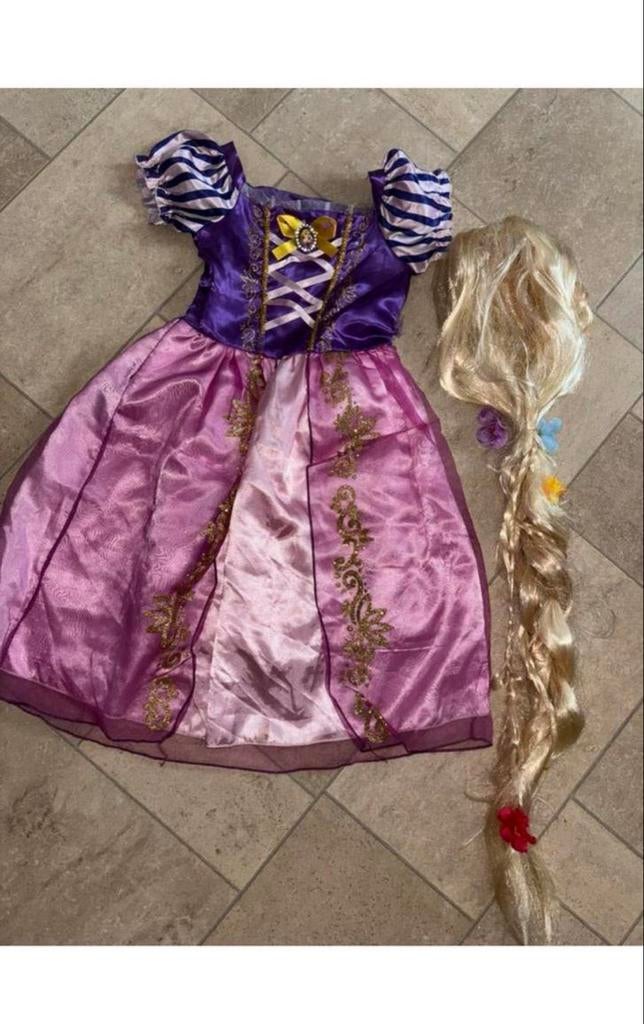 Rapunzel Verkleedjurk met Pruik - Maat 4/6 Jaar, Ophalen of Verzenden, 110 t/m 116, Meisje