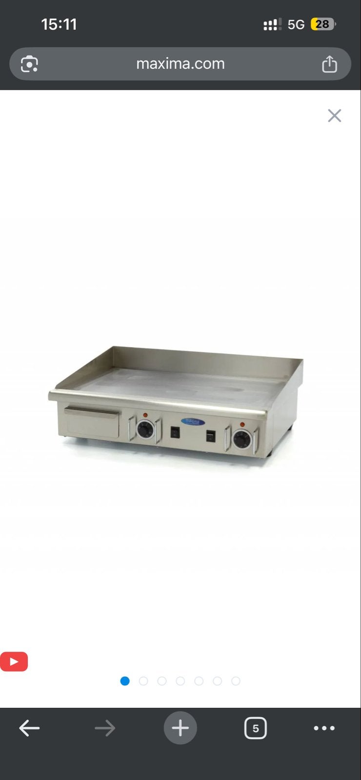 Maxima Grillplaat - Professionele RVS Bakplaat, Ophalen, Zo goed als nieuw, Tafelgrill