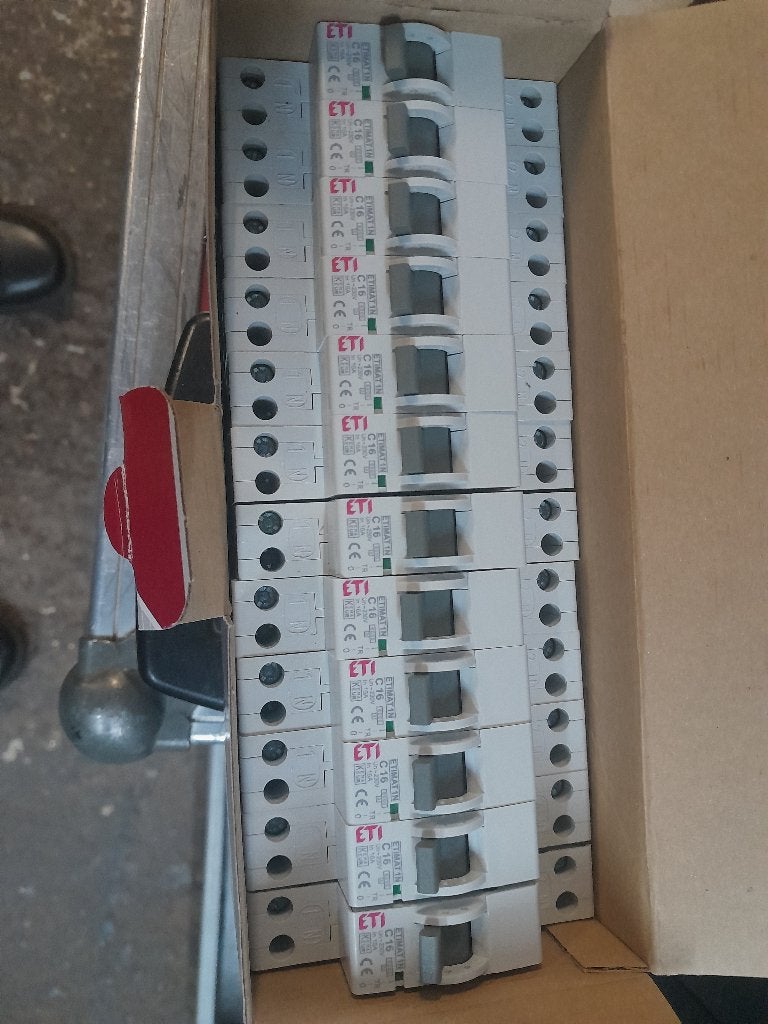 Installatie automaat ETI 1N 1P+N C16 6kA (12x), Ophalen of Verzenden, Nieuw, Overige merken, Installatieautomaat