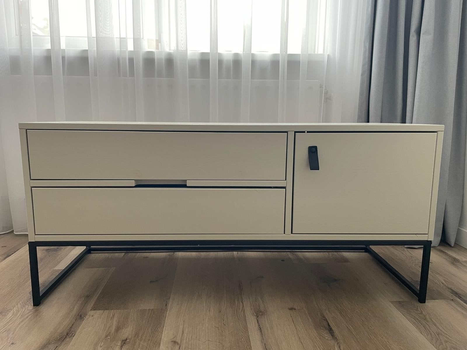 Moderne TV-meubel met lades en kastje - 120x55x44 cm, Gebruikt, 100 tot 150 cm, Minder dan 100 cm, Modern