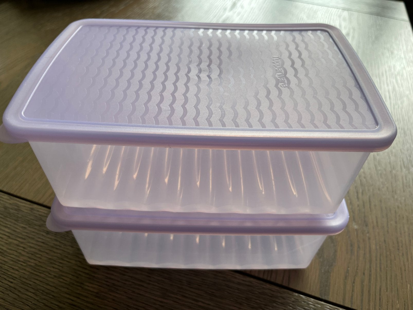 Tupperware Fridge Smart lila  2 stuks  1.5 liter, Ophalen of Verzenden, Gebruikt, Bus of Trommel