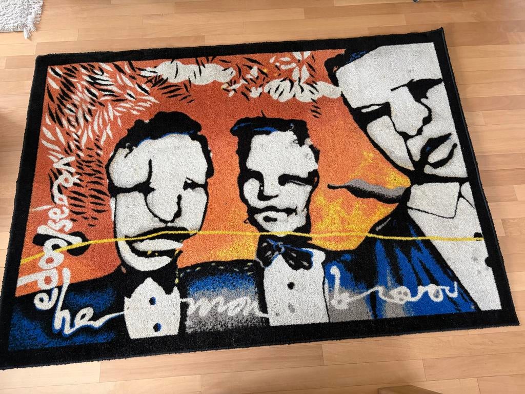 Uniek vloerkleed met Herman Brood afbeelding Vegas Copa, Ophalen, Gebruikt, Zwart, 150 tot 200 cm