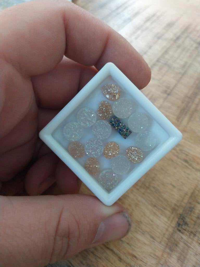 Druzy cabochons, Sieraden, Tassen en Uiterlijk, Edelstenen, Ophalen of Verzenden, Zo goed als nieuw