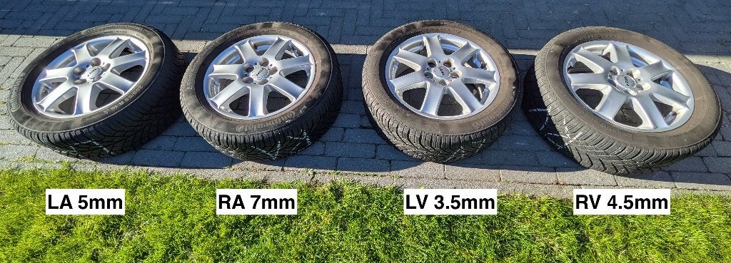 Set ContiWinterContact 205/55 R16 op Rial LM velgen 16, Ophalen, Gebruikt, Velg(en), 16 inch