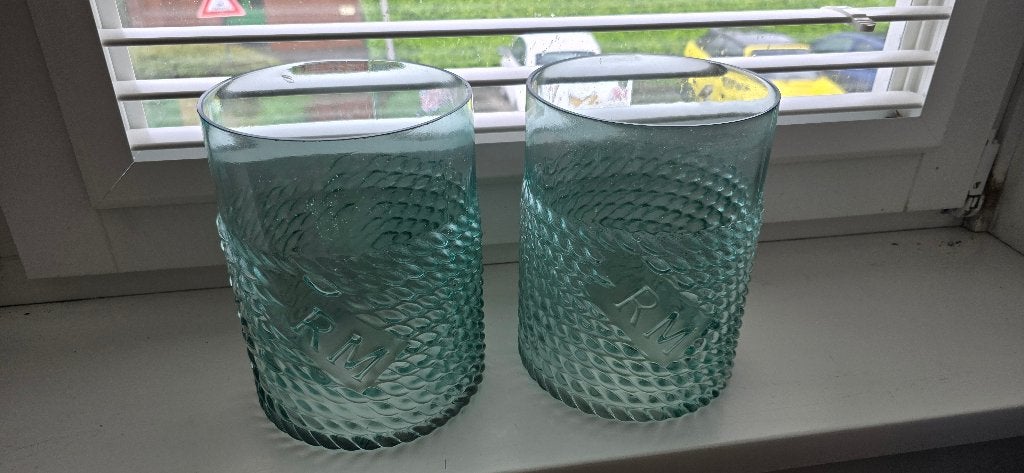 Riviera Maison 2 grote groene potten, Huis en Inrichting, Ophalen of Verzenden, Zo goed als nieuw