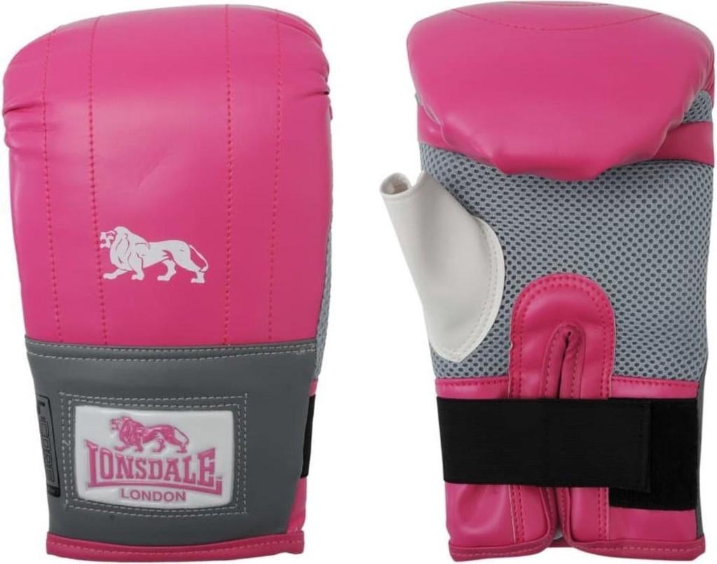 LONSDALE Trainings-/bokshandschoenen  L/XL roze en grijs, Sport en Fitness, Boksen, Nieuw, Bokshandschoenen, Ophalen of Verzenden