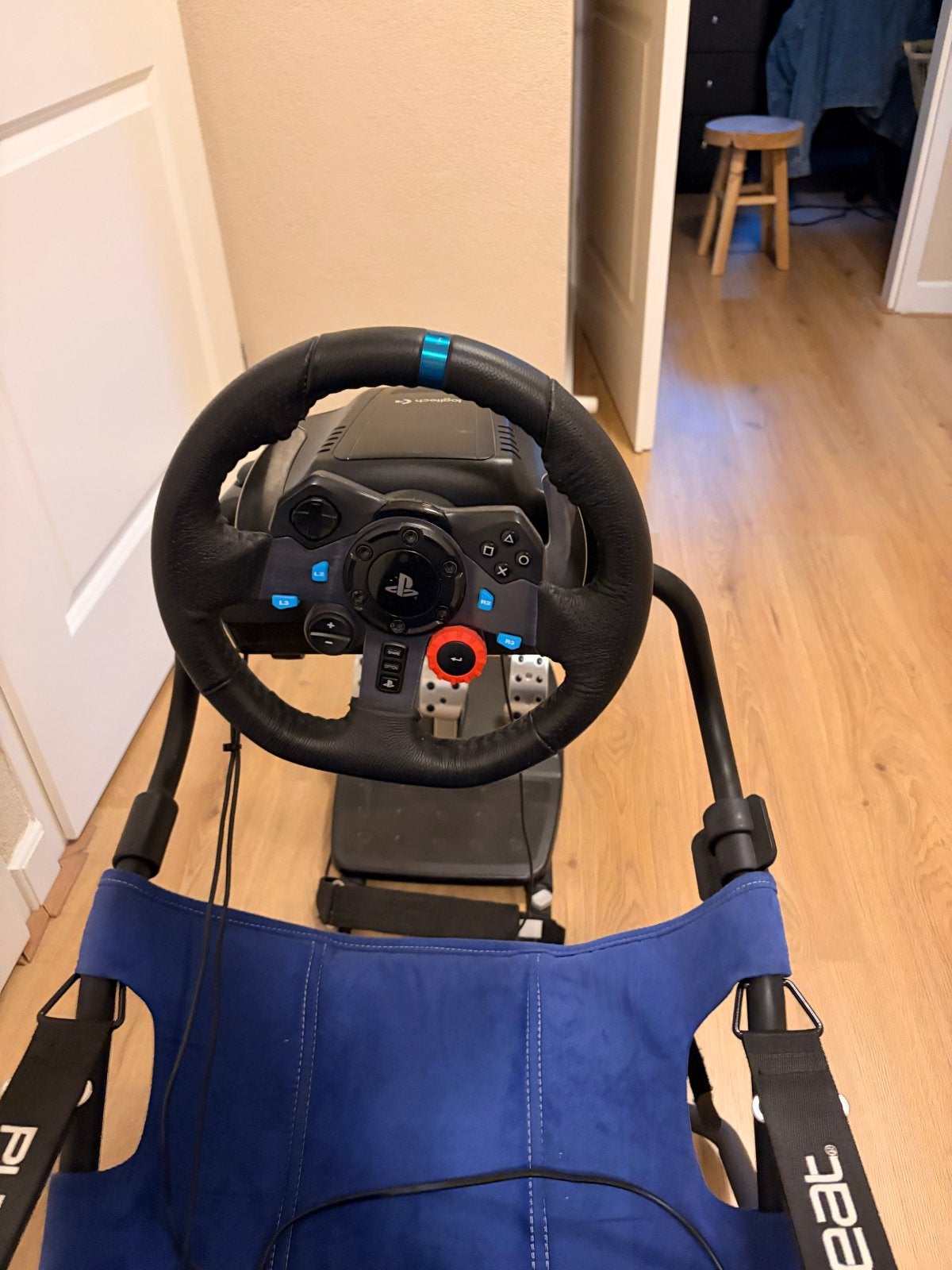 Playseat met Logitech G920 racestuur en pedalen, Ophalen, Overige merken, Zo goed als nieuw