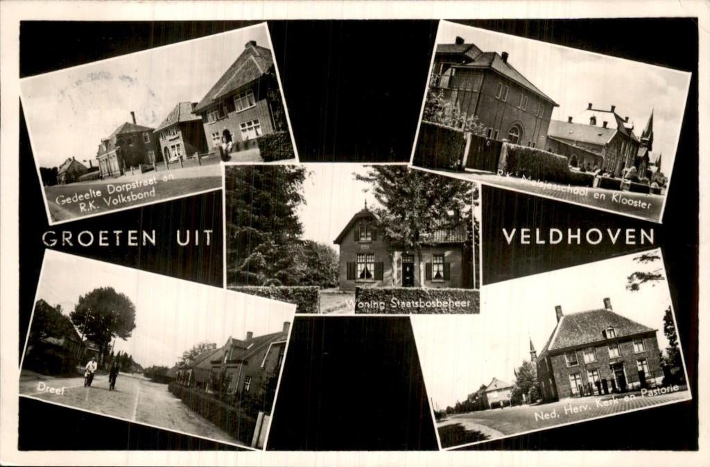Veldhoven - Woning Staatsbosbeheer - Groeten uit, Verzamelen, Ophalen of Verzenden, 1940 tot 1960, Gelopen, Noord-Brabant