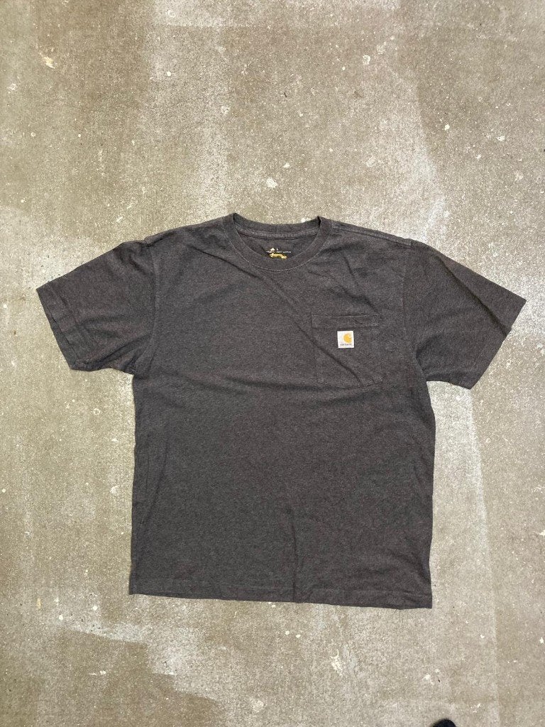 Carhartt T-Shirt – L - Loose Fit - Grey - Black - 2000s, Kleding | Heren, T-shirts, Maat 52/54 (L), Zwart, Carhartt, Ophalen of Verzenden