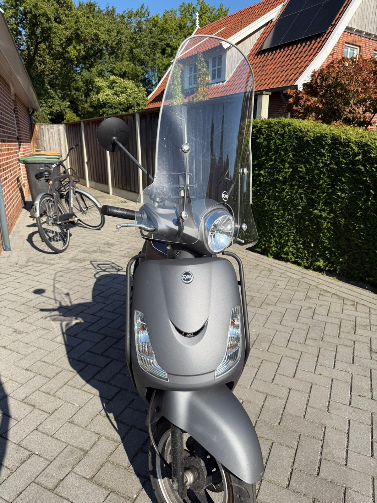 Sym fiddel scooter blauwe kenteken, Ophalen, 49 cc, Zo goed als nieuw, Benzine