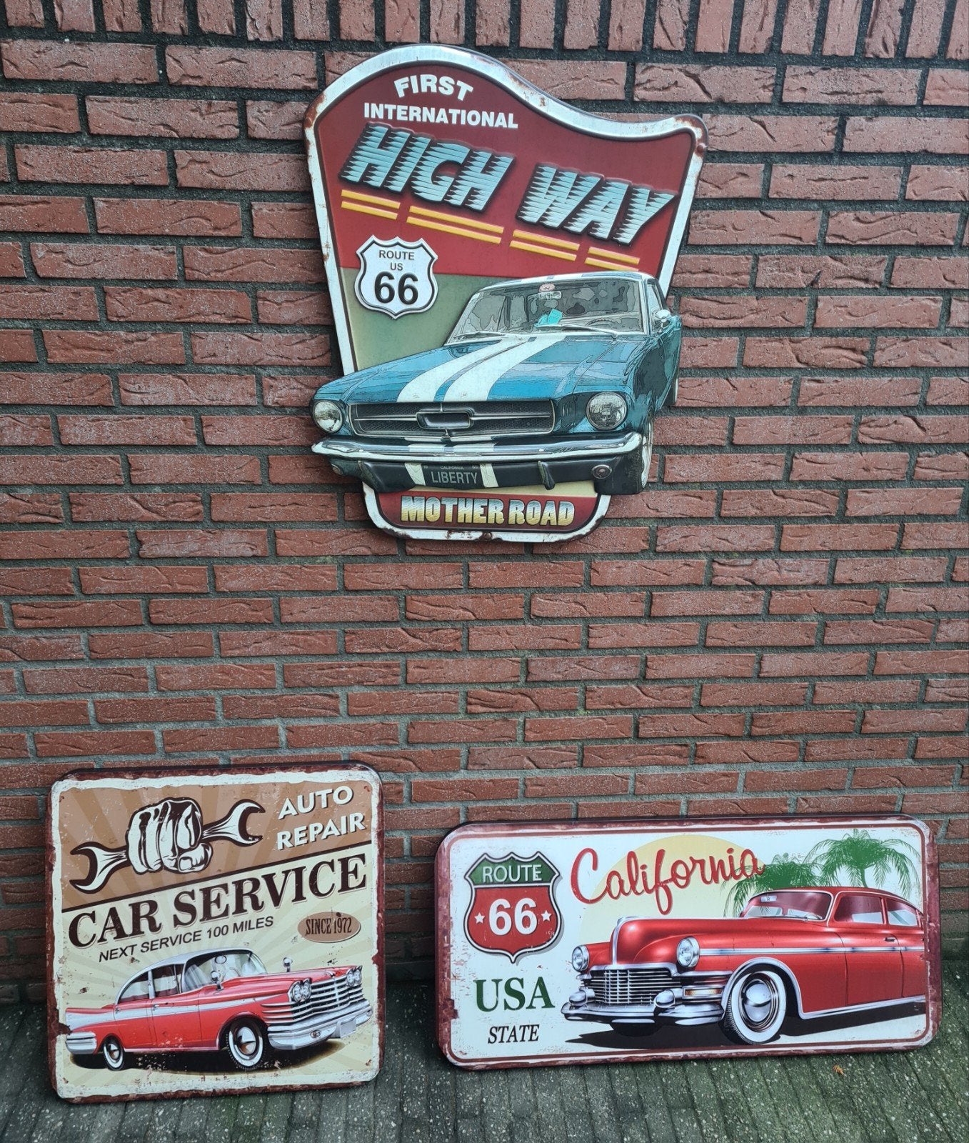 FIFTIES SIXTIES METALEN DECO BORDEN VOOR MANCAVE / DINER, Ophalen, Nieuw