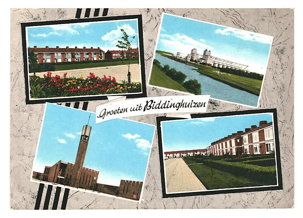 802207 Biddinghuizen 1975 Gelopen met Postzegel, Ophalen of Verzenden, 1960 tot 1980, Gelopen, Flevoland