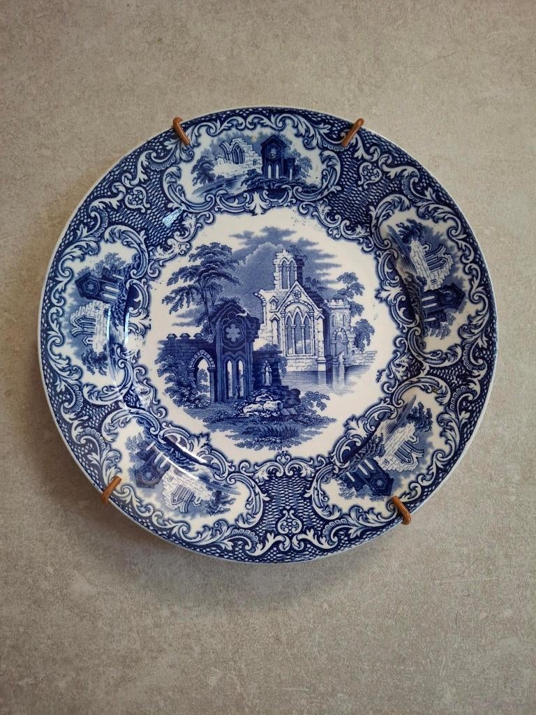 Delftsblauw wandbord "Abbey" decor, Ophalen of Verzenden