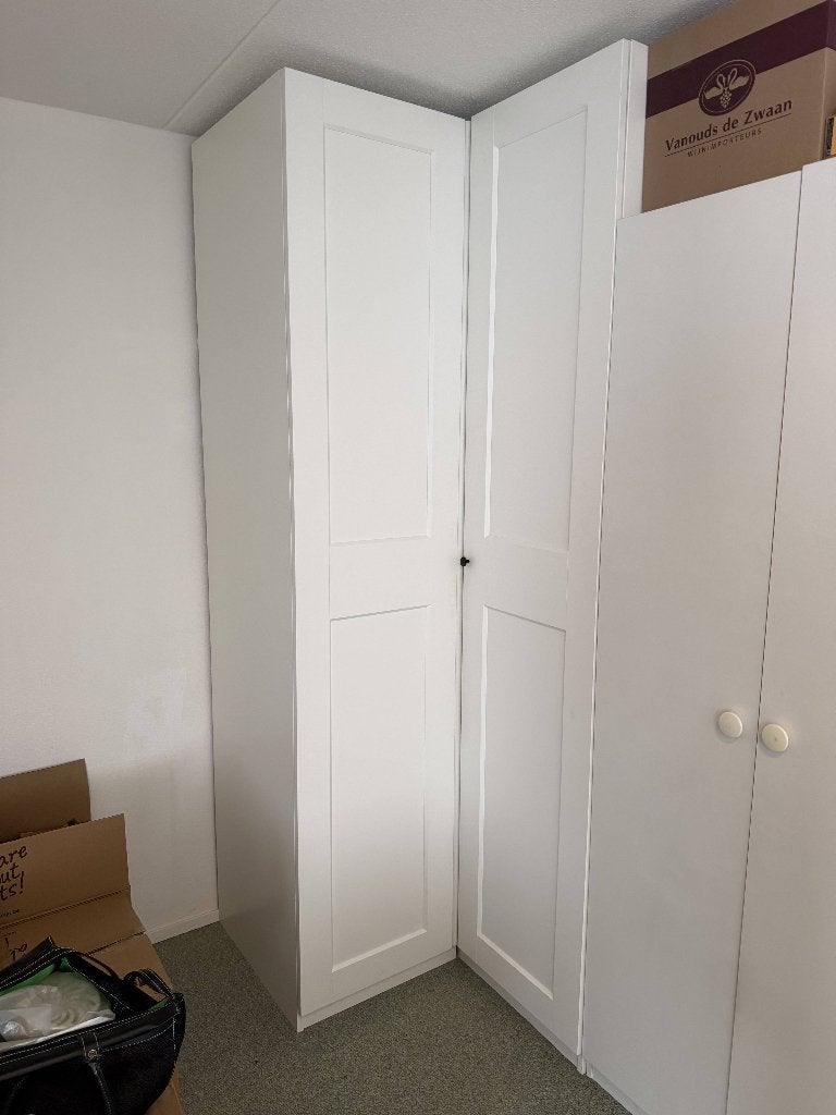 Ikea Pax / Grimo witte hoekkledingkast, Huis en Inrichting, Ophalen, 200 cm of meer, 50 tot 100 cm, 50 tot 75 cm