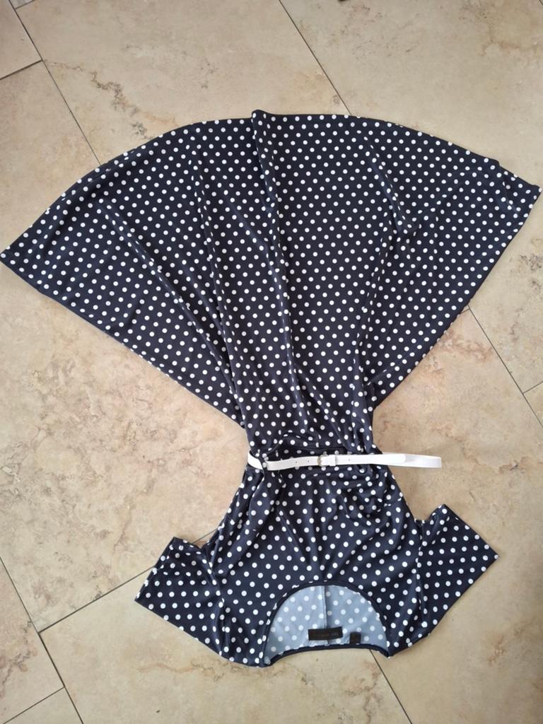 Vintage Polkadot Jurk - Rock & Roll Stijl, Kleding | Dames, Maat 38/40 (M), Blauw, Ophalen of Verzenden, Zo goed als nieuw