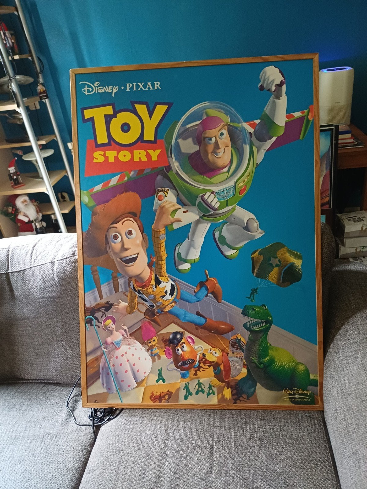 disney toy story poster op houten frame, Ophalen, Film en Tv