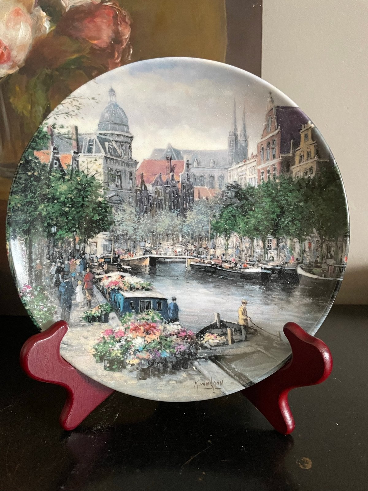 Royal Mosa Sierbord "De Amsterdamse Bloemengracht", Ophalen of Verzenden
