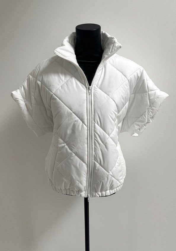 NIEUW! Mei-Li mouwloze bodywarmer wit one size, Kleding | Dames, Bodywarmers, Maat 38/40 (M), Verzenden, Nieuw, Wit