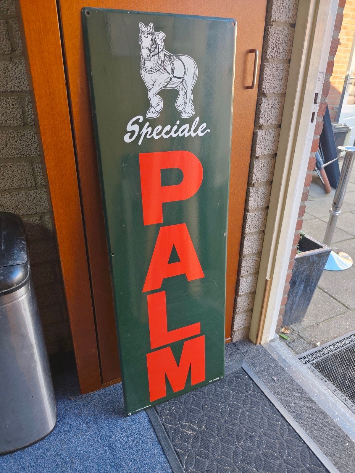 Groot Speciaal Palm Emaille Reclamebord 120x40 cm, Ophalen of Verzenden