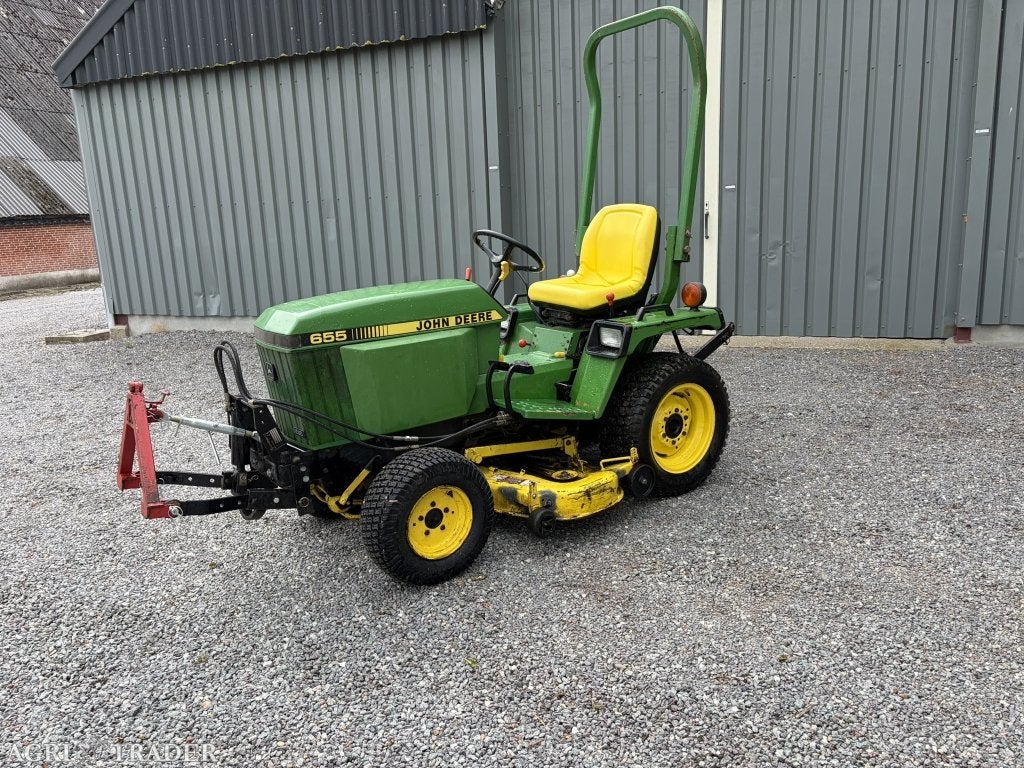 John Deere 655 Diesel 4wd compact tractor met maaidek, front, John Deere, 2500 tot 5000, Tot 80 Pk, John deere