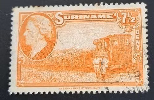 Suriname 1945 - nvph 228 - Wilhelmina en landschappen, Ophalen of Verzenden, Postfris