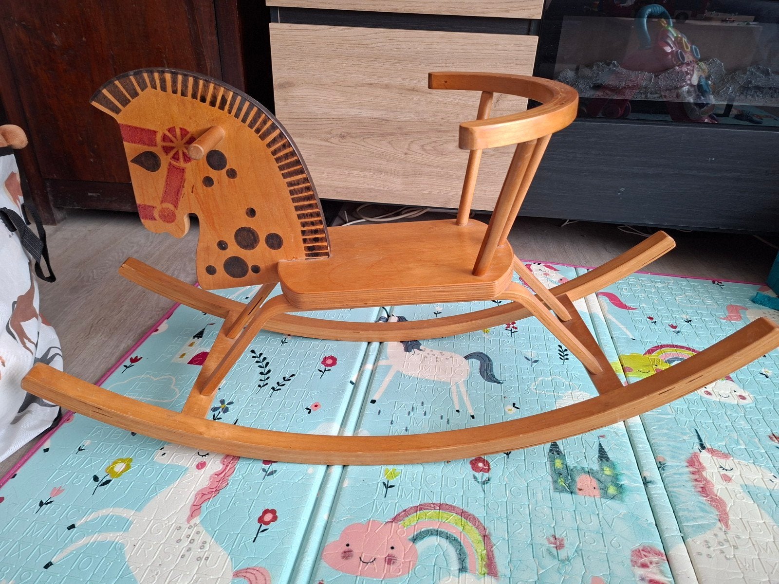 Houten hobbelpaard voor kinderen - Klassiek speelgoed, Kinderen en Baby's, Ophalen